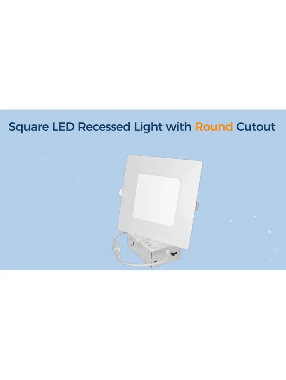 6 Pack 6 Inch 5CCT Ultra-Thin Square LED Recessed Ceiling Light